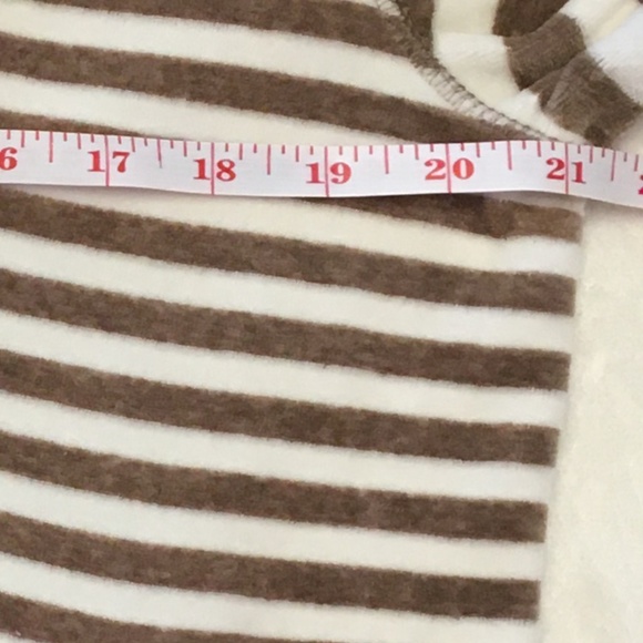 Calvin Klein Tan/Cream Striped Velour Jacket - Picture 3 of 7